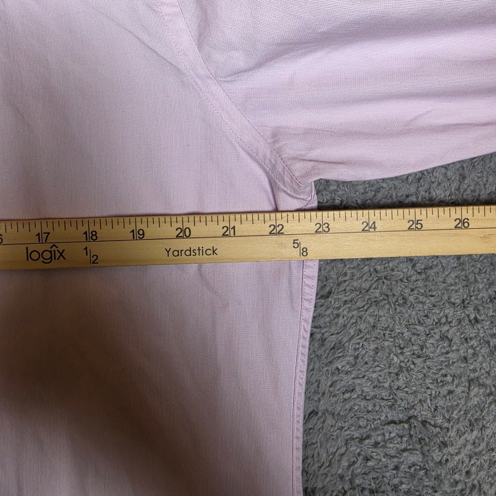 Charles Tyrwhitt Dress Shirt Mens 16.5/35 Pink Good Slim Fit Long Sleeve Dobby - Picture 7 of 10
